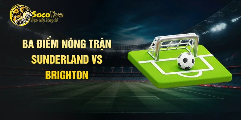 Ba điểm nóng trận Sunderland vs Brighton