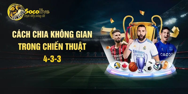 Cách chia không gian trong chiến thuật 4-3-3